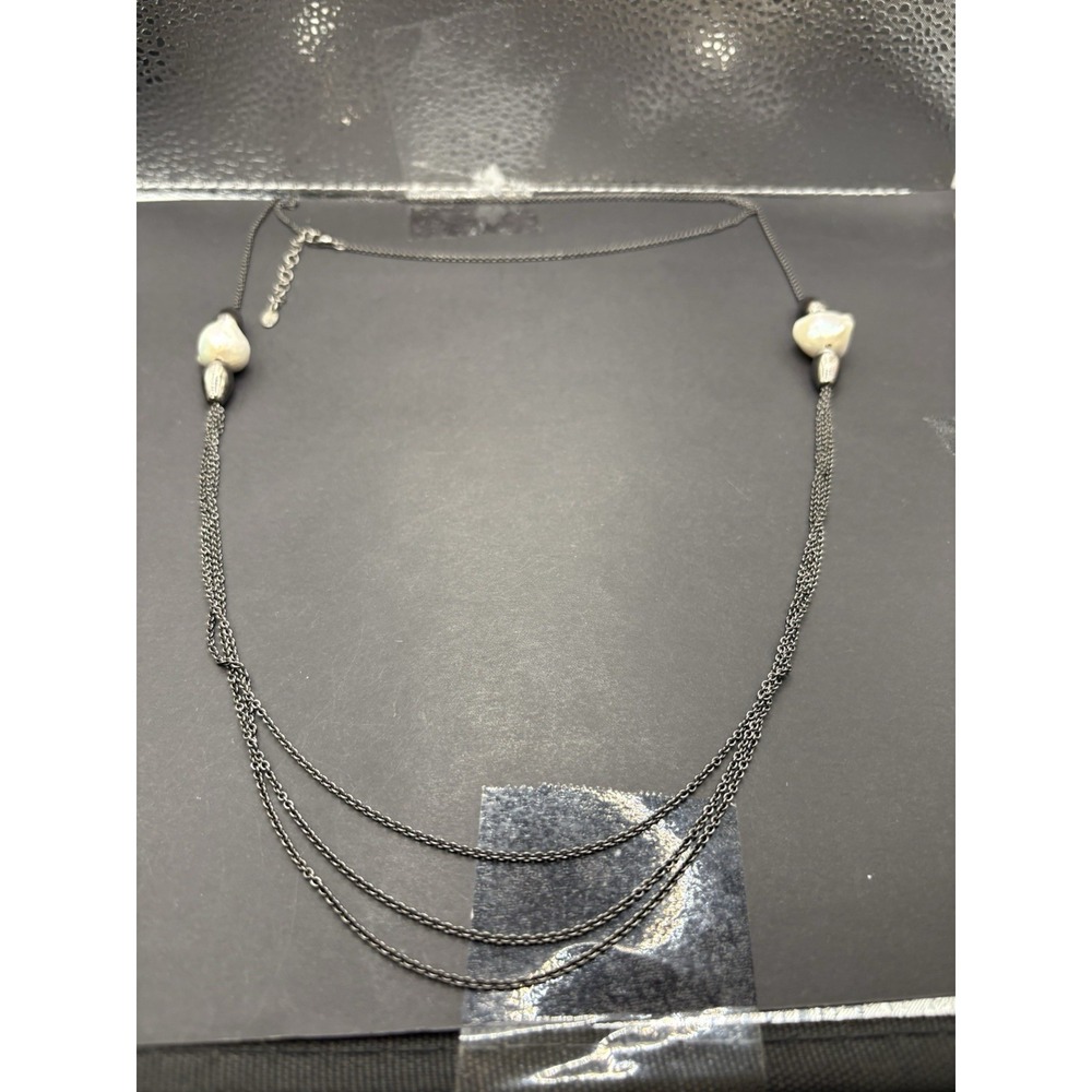 Pesavento 48" Black Sterling Silver Baroque Pearls 35 Grams $570 Retail H14